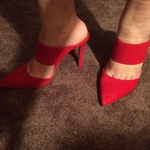 Jessica Simpson suede mules